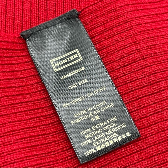 New no tags Hunter Original Unisex Moustache Merino Wool Scarf one size - Picture 5 of 5